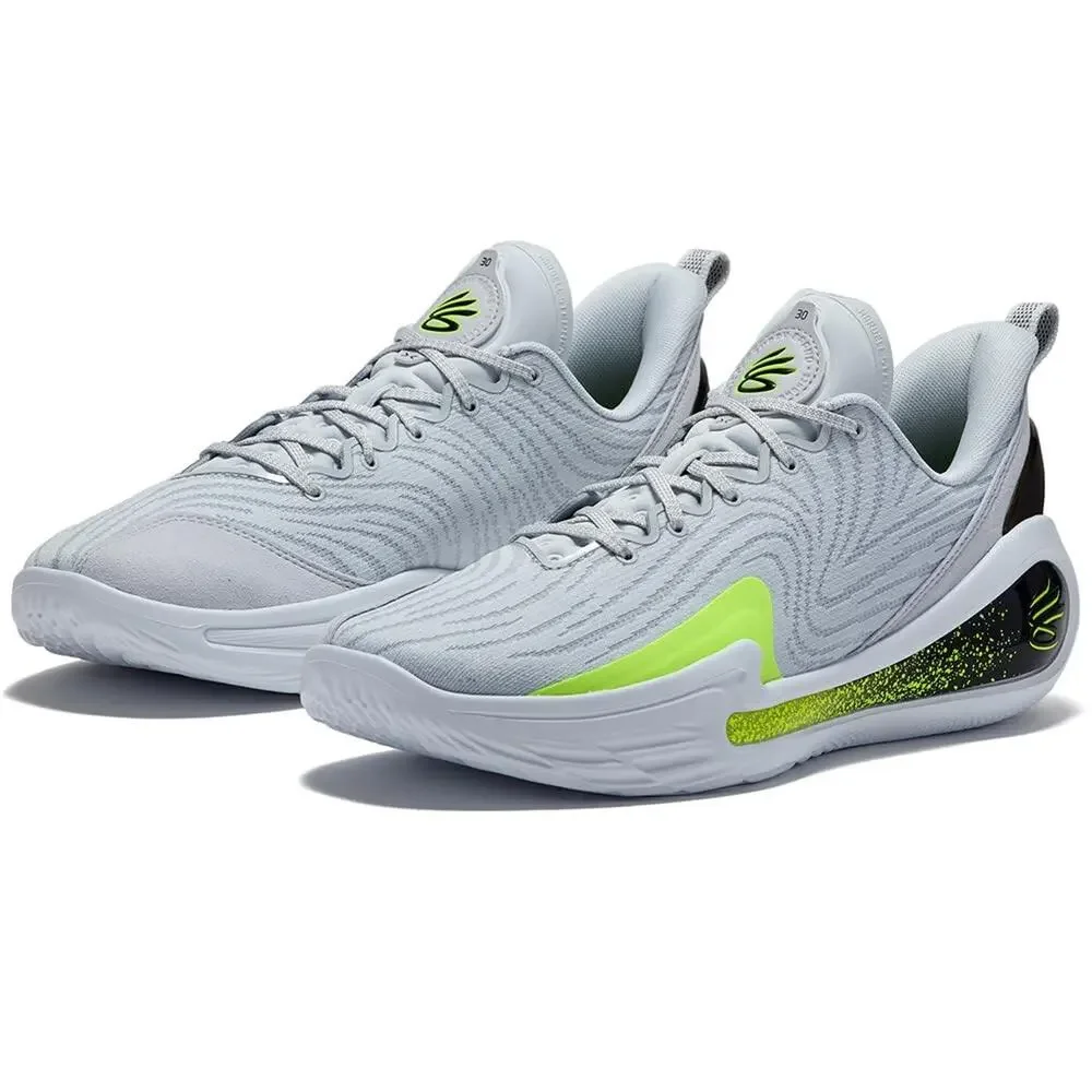 UNDER ARMOUR CURRY 12 - MEN'S (3027629-100, GREY/BLACK/VOLT) SIZE 13
